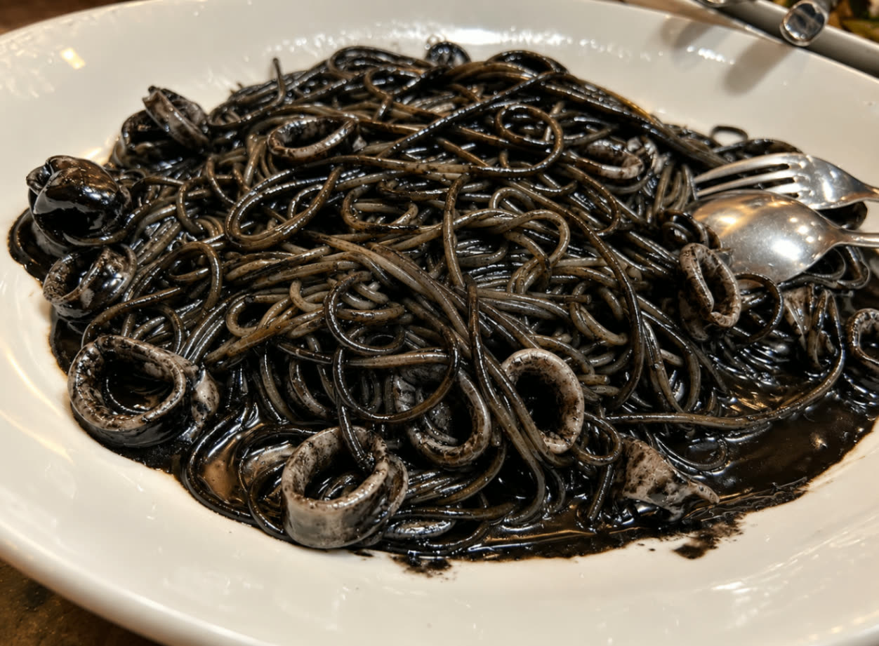 Spaghetti al nero di seppia